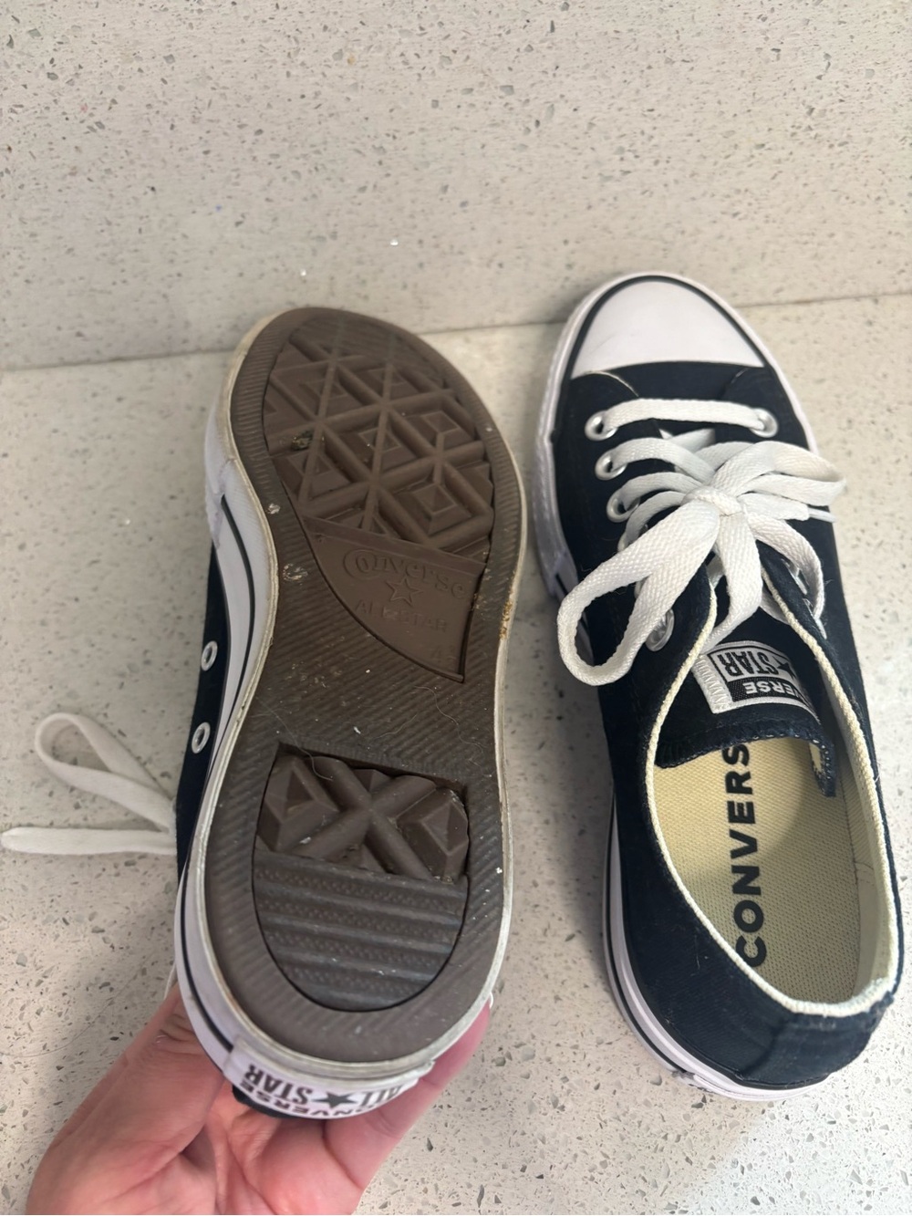 Womens size 6.5 converse platform shoes, #P1343 - Picture 5 of 7